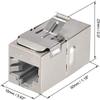 XYWHPGV RJ45 Ethernet Extender Coupler Shielded Module Insert Jack Cat6 Female to Female Network Inline Connector Silver 2pcs(0833f caf9c 3f3e8 69e96 00222 176f6 view 2