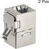 XYWHPGV RJ45 Ethernet Extender Coupler Shielded Module Insert Jack Cat6 Female to Female Network Inline Connector Silver 2pcs(0833f caf9c 3f3e8 69e96 00222 176f6 view 3