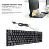 104 Keys Ergonomic Design USB Wired Gaming Keyboard, K1800 Minority Language Keyboard with 4.9ft 1.5m Cable for Office, Computer, Laptop (French) view 2