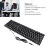 104 Keys Ergonomic Design USB Wired Gaming Keyboard, K1800 Minority Language Keyboard with 4.9ft 1.5m Cable for Office, Computer, Laptop (French) view 3