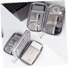 DirectNine Basics 3pcs Hard Drive Case Travel Charger Cord Organizer Case Earphone Bag Charger Organizer Phone Charger Headphone Organizer Travel Cord Polyester Oxford Protective Case - view 2