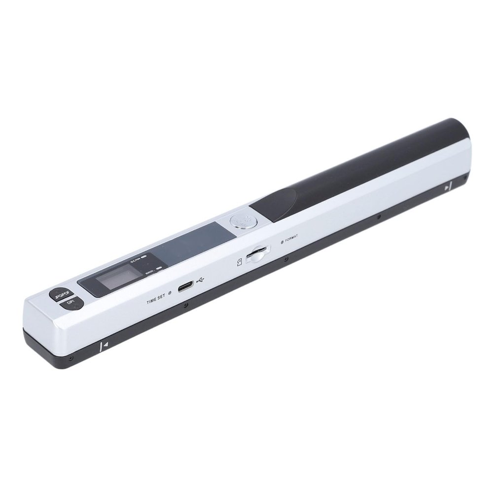 Mobile Document Scanner, 8.27 Inch USB 2.0 Portable Scanner PDF and JPG with CD for Pictures (Silver)