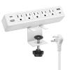 40W Total Fast Charging Desk Clamp Power Strip USB C,Desk Outlet with 4 USB Ports Max 20W Power Delivery,1200J Surge Protector Desktop Power Station,6FT Cord,Fit 1.65" Tabletop Edge view 1