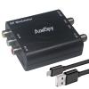 RCA RF Coaxial Modulator VHF Converter CVBS Adapter w/Channel 3/4 Switch for DVD Blu-ray Player DVR VCRs Satellite Set-top Cable Box PS2 PS3 PS4 Xbox 360 WII NS AV Video to F Type Analog Coax NTSC TV view 1