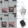 RCA RF Coaxial Modulator VHF Converter CVBS Adapter w/Channel 3/4 Switch for DVD Blu-ray Player DVR VCRs Satellite Set-top Cable Box PS2 PS3 PS4 Xbox 360 WII NS AV Video to F Type Analog Coax NTSC TV view 4