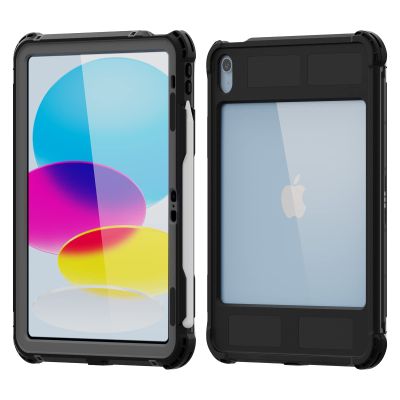 Waterproof Case for iPad 10th Generation 10.9 Inch 2022, Shockproof Drop Proof Protective Case Premium Quality Cover Built-in High Touch Sensitivity Screen Protector with Kickstand Hand Rope