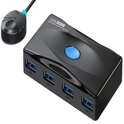 USB 3.0 Device Sharing Switch with 2 of USB 3.0 Inputs and 4 of USB 3.0 Outputs