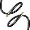Meamaz 10FT Speaker Cables Banana Plug Speaker Cable Nylon Braided Speaker Wire with Banana Plugs for Speaker Wire Use for Home TheaterCar and More1 Pack view 1