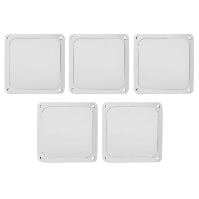 140mm x 140mm Computer Case Fan Dust Filter, PC Cooler Fan Dust Filter Cover Grills with Magnetic Frame, (5 Pcs) (White)