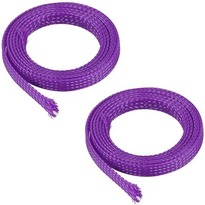 XYWHPGV 3ft - 15/64 inch PET Expandable Cable Sleeve - Wire Sleeving for Audio Video and Other Home Device Cable Wire 2PCS - Purple(5d100 1f24d 63377 5ea42 80cc5 f7d45