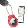 Airtag Keychain Holder Aluminum-Compatible with Apple AirTag Tracker,with Keychain Airtag Holder for CaseSuitable for Luggage, Keys, Backpacks, Pets, etc.(red) view 1