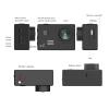 Action Camera Camera WiFi 4K 24fps 2K 30fps Diving 30M Waterproof Gyro Anti-Shake DV Vlogging Camera (Bundle : Option 7 Color : Black) (Black Standard) view 2