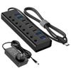 USB C Docking Station 8IN 1 Aluminum Powered USB HUB view 1