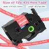 2 Pack Esaytool Replacement for P-Touch TZe-435 TZe435 TZ435 0.47" 12mm 1/2" White on Red Laminated Label Tape Compatible with Ptouch PT-D210 D220 H110 H100 P710BT D220 D410 D600 Label Maker view 2