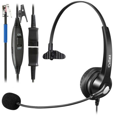 Callez Cisco Phone Headset with Mic Noise Cancelling, RJ9 Office Telephone Headset with Quick Disconnect Cord Compatible with Cisco IP Phone 7940 7942 7945 7960 7962 7965 7821 7841 8811 8841 8845 8851
