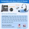 Callez Cisco Phone Headset with Mic Noise Cancelling, RJ9 Office Telephone Headset with Quick Disconnect Cord Compatible with Cisco IP Phone 7940 7942 7945 7960 7962 7965 7821 7841 8811 8841 8845 8851 view 2