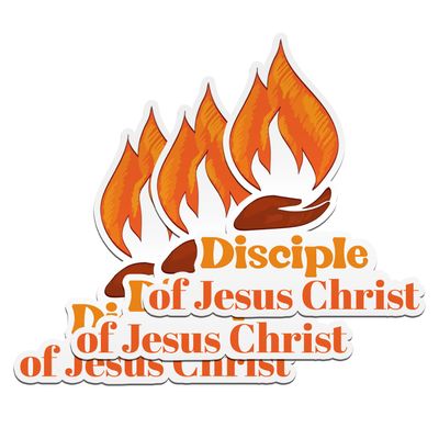 (3PCS) LDS 2024 Youth Theme Sticker I Am A Disciple of Jesus Christ Decal Funny Religious, Christian Die-Cut Waterproof Vinyl Sticker for Water Bottle Tumbler Phone Case Laptop Cars (3 inches), White