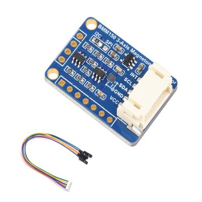BMM150 3-axis Magnetometer Sensor, Compatible with Raspberry Pi 5/4B/Pi 3B+/3B/2B/Zero W/Zero 2W/ Raspberry Pi Pico/ ESP32,etc, Digital Compass Sensor, Magnetic Field Measurement