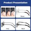 fusanwin Eyeglasses Ear Cushion, Upgrade Soft Knitting Cotton Fabric Glasses Ear Cushions Holder Grips, Anti-Slip Sleeve Retainer Eyeglasses Temple Tips, For Sunglasses Glasses Eyewear 3pairs Colors view 4
