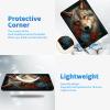 Case for Samsung Galaxy Tab S6 Lite 10.4 Inch 2022/2020, Lightweight TPU Shockproof with Auto Sleep/Wake Cover for Galaxy Tab S6 Lite SM-P610/P613/P615/P619, Blue Red Rose Wolf view 4