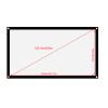 Projection Screen Kit, 16:9 Thicken Portable Non Crease Soft White Polyester Projector Curtain Projection Screen for Home Theater Conference Outdoor Camping Movie, White and view 4