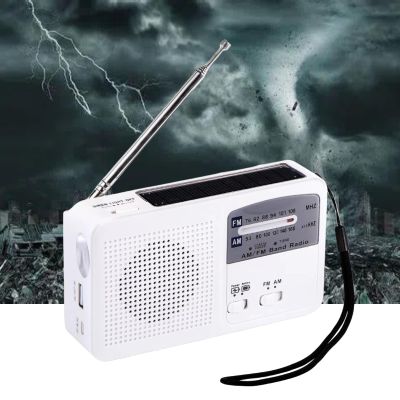 Hand Crank Emergency Radio, Portable AM FM Solar Radios with LED Flashlights for Emergencies