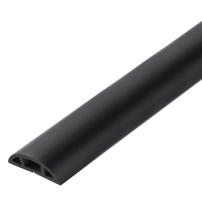 Stylish Black PVC Cable Protector/concealer,16M/52.5FT Sturdy And Cuttable Wire Sleeve Concealer, With Adhesive Strip And Flame Retardant For Server Rooms Airports Hospitals PC Home. ( Color : Black W