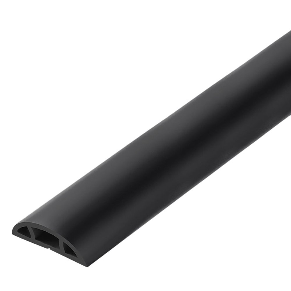 Stylish Black PVC Cable Protector/concealer,16M/52.5FT Sturdy And Cuttable Wire Sleeve Concealer, With Adhesive Strip And Flame Retardant For Server Rooms Airports Hospitals PC Home. ( Color : Black W