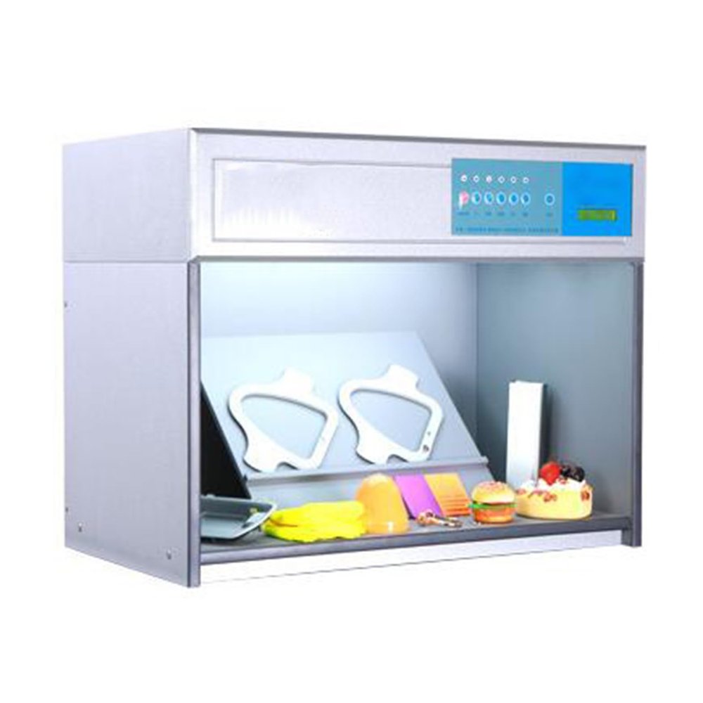 ErnZi Color Assessment Cabinet, Four Light Sources Color Matching Cabinet, Lab Color Matching Light Box for Printed Textile Hardware Leather Plastic Fabric, 20240129