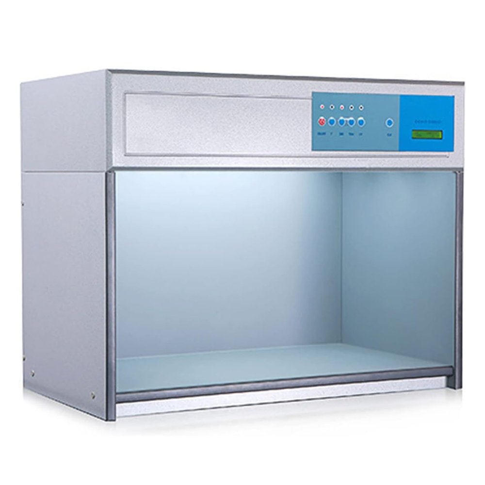 ErnZi Color Assessment Cabinet, Four Light Sources Color Matching Cabinet, Lab Color Matching Light Box for Printed Textile Hardware Leather Plastic Fabric, 20240129
