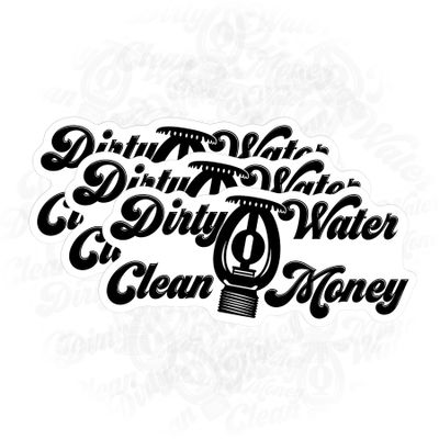 (3PCS) Dirty Water Clean Money Sticker Sprinkler Fitter Decal Tradesman Dad Gift Pipe Fitter Blue Collar Die-Cut Waterproof Vinyl Sticker for Water Bottle Phone Case Laptop Cars (2 inches)