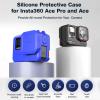 Andoer Camera Accessory Kit Silicone Camera Protection Kit Protective Case for Camera + Lens Cap + 2 Straps Compatible with Insta 360 Ace Pro Camera, Black, Compatible with Insta 360 Ace Pro Camera view 3