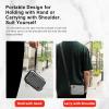 Andoer Sports Camera Case Portable Camera Case with Semi-Open Design Internal Organizer Detachable Protective Camera Bag with Straps Compatible with Insta 360 Ace, White view 3