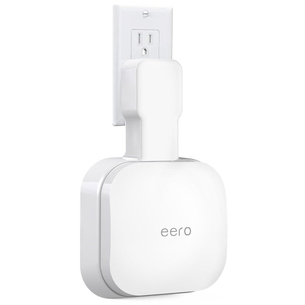 Wall Mount Holder for eero Pro 6e/Pro 6, No Messy Wires, Space Saving, Outlet Wall Bracket Only Compatible with eero Pro 6e/Pro 6 Mesh Wi-Fi System Router (1 Pack)