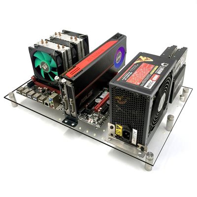 EDIY Transparent Organic Glass Open Chassis ATX MATX Motherboard Computer Case Super Heat Dissipation Support X99 X79