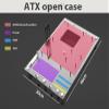 EDIY Transparent Organic Glass Open Chassis ATX MATX Motherboard Computer Case Super Heat Dissipation Support X99 X79 view 2