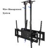 FAFACAI TV Base Bracket 60"-100" Ceiling TV Bracket Heavy Duty Dual Pole Dual Screen TV Ceiling Mount TV Ceiling Mount Adjustable Bracket, Max Hole Spacing 900x600mm Up to 132 Lbs TV Mount view 4