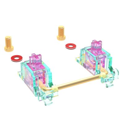 DUROCK Stabilizer V3, Screw in Stabilizers with 2u 6.25u 7u Wires, PCB Mount Keyboard Stabilizers for Mechanical Keyboards (V3 Teal Pink 100% Kit)