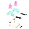 DUROCK Stabilizer V3, Screw in Stabilizers with 2u 6.25u 7u Wires, PCB Mount Keyboard Stabilizers for Mechanical Keyboards (V3 Teal Pink 100% Kit) view 4