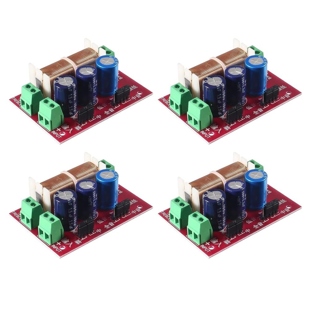 Kenntsh 400W Adjustable Speaker Crossover 2 Way Treble Audio Frequency 2 Unit Audio Frequency Divider Distributor Filters Updated Version