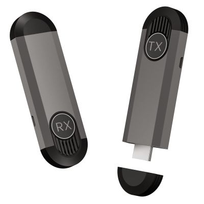 Wireless HDMI Transmitter and Receiver, Support 2.4G/5G Portable Wireless HDMI Extender Kit, Plug & Play, No APP Required, for Streaming Video/Audio from Laptop/PC to HDTV/Projector/Monitor
