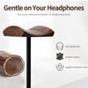 Bliocefo Headphone Holder Stand for Desk, Wood and Metal Headset Hanger Mount Hook Gaming Holder Desktop Earphone Artful Functional Craftsmanship Stand for All Headsets with Solid Wooden Base view 3
