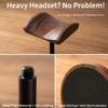 Bliocefo Headphone Holder Stand for Desk, Wood and Metal Headset Hanger Mount Hook Gaming Holder Desktop Earphone Artful Functional Craftsmanship Stand for All Headsets with Solid Wooden Base view 4