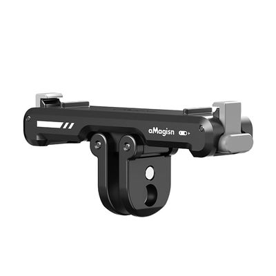 Andoer Quick Release Magnetic Mount Base for Action Camera Aluminum Alloy Sports Camera Mount Compatible with Insta360 Go3