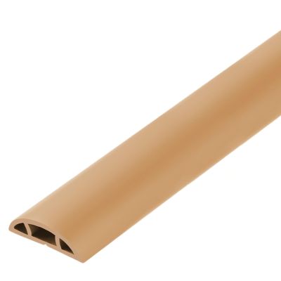 Duct Cord Cover, Desk Cable Organizer, Wire Tidy - PVC Cuttable Stylish Easy To Install PVC - Server Rooms Outdoor Areas Airports Railway Stations, Subways - 10M Brown With Adhesive. ( Color : Brown W