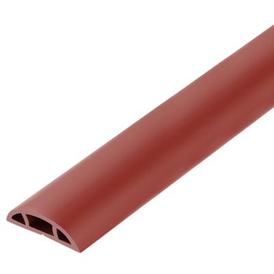 Wire Protector, Cable Duct, And Red Floor Cord Protector , 18M PVC Stylish Sturdy And Easy To Install For Outdoor Areas Industrial Facilities PC And Construction Sites With Adhesive. ( Color : Red W 3