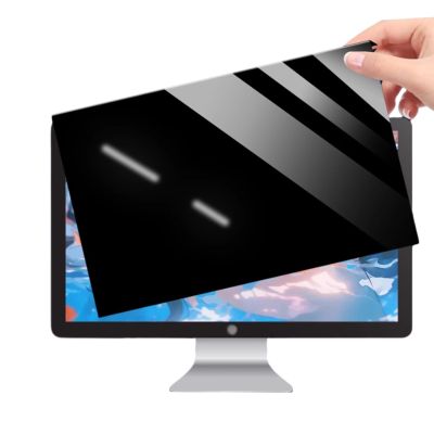 JQZWXX Removable Desktop Anti-Privacy Film,Anti Spy Computer Monitor Filter Hanging,HD Eye Protection Privacy Screen Free Installation for Office, Shopping Mall, Cafe,21.5in 491 * 288mm