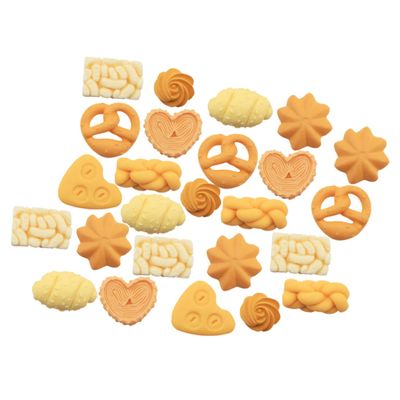 40pcs Resin Bread Cookie Charms for Hair Accessories and Phone Cases