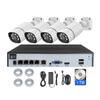 4K Poe Security Camera System with 4 Caneras, 4CH 8MP H.265+ Cameras NVR Kit with with Audio Recording, Motion Detection, HD POE Surveillance NVR Kit with 2TB Hard Disk view 1