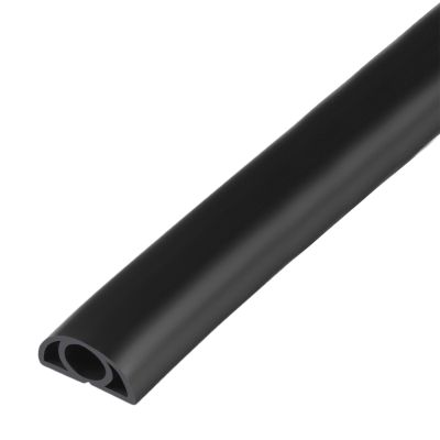 Stylish Black PVC Cable Protector/concealer,16M/52.5FT Sturdy And Cuttable Wire Sleeve Concealer, With Adhesive Strip And Flame Retardant For Server Rooms Airports Hospitals PC Home. ( Color : Black W
